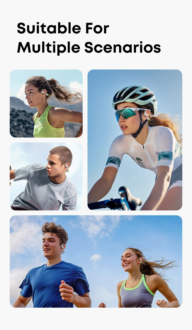 Langsdom Open-Ear Bone Conduction Headphones – Waterproof, Bluetooth 5.4, 32GB Storage, Touch Control - LG-BE19