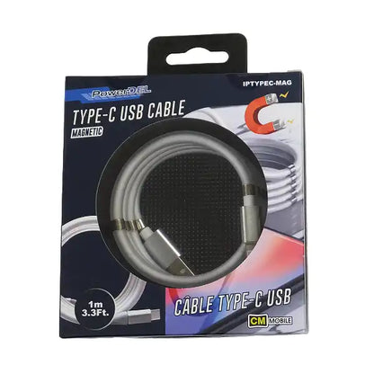 The PowerDel Cable Magnetic USB-A to USB Type-C  (1m/3.3ft). -  IPTYPEC-Mag Typce-C