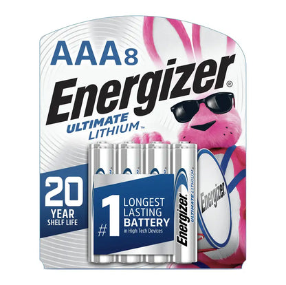 Energizer AAA Ultimate L92 Lithium(TM) Batteries - Pack of 8   EL92-BP8
