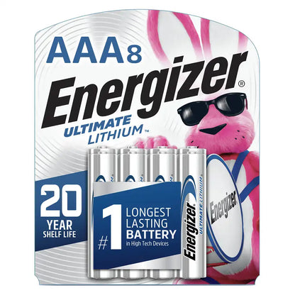 Energizer AAA Ultimate L92 Lithium(TM) Batteries - Pack of 8   EL92-BP8