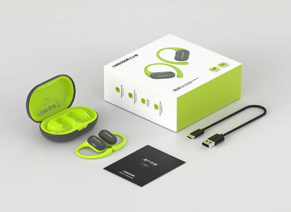 Langsdom TS19 IPX5 Open-Fit. Open-Ear Bluetooth Earphones with ENC Noise Reduction.