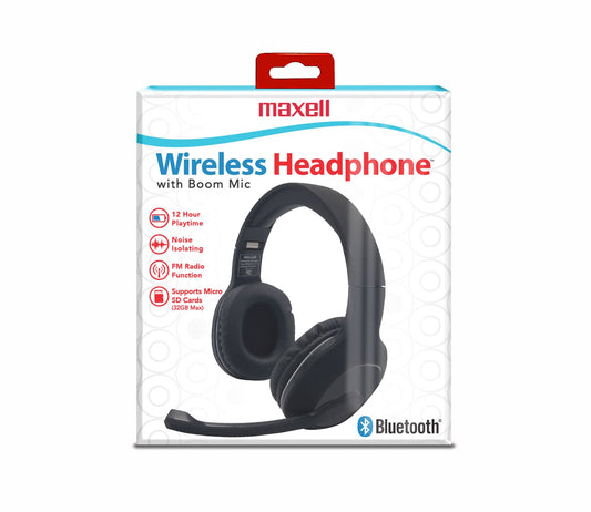 Maxell Bluetooth Headphone 40mm with Boom - 199342