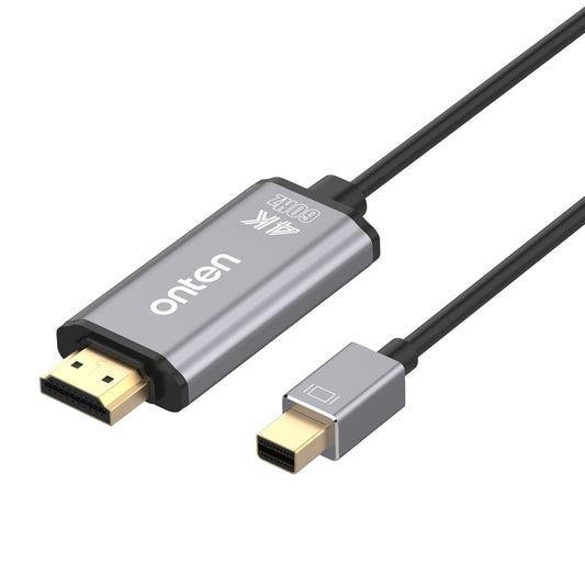 Mini DP to HDMI Cable 1.8m Support up to 4K Ultra HD 60Hz - Grey - OT-5130B