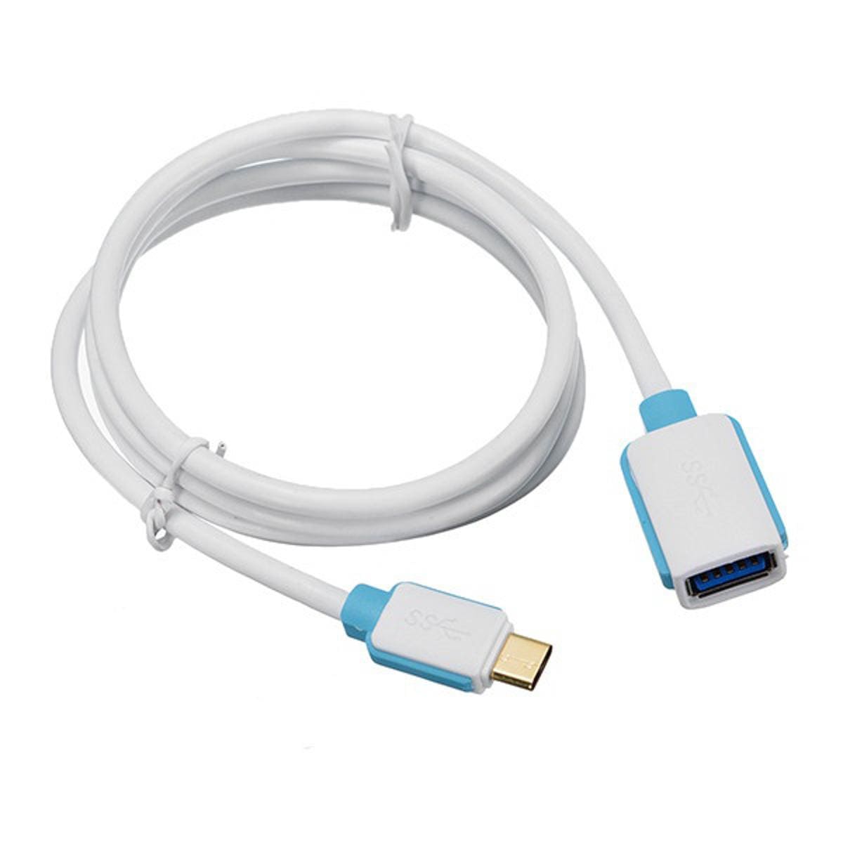 Onten Cable USB C to USB 3.0 Female 1.0 Meter White  -  OT-69002