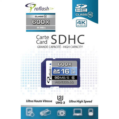 Proflash Memory Card 16GB SDHC Card Class 10 USH-I U3 4K  / 7600