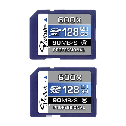 Proflash Memory Card 128GB SDHC Card Class 10 USH-I U3 4K ( 2 Pack )  /  7616-2