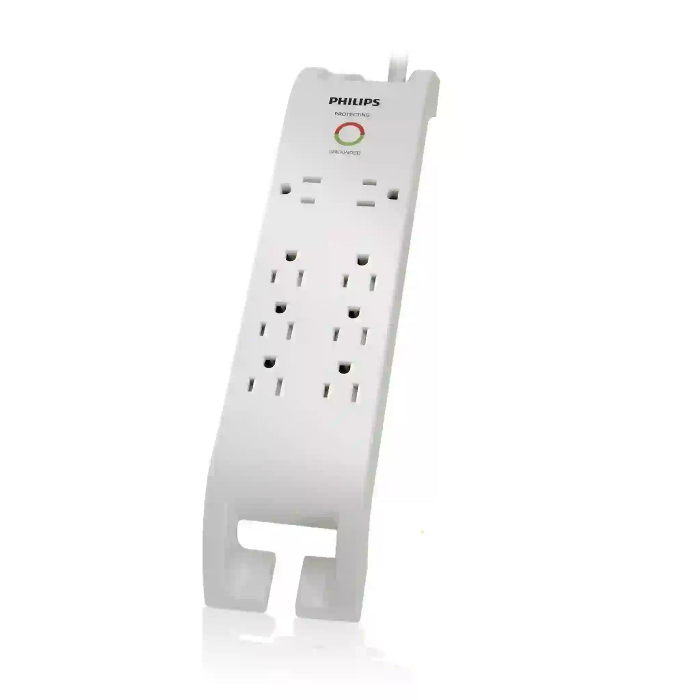 Power Bar 8 Outlets With 2 USB 2.1 Black 3Ft, / 0,9m Metal Body, Whit Metal Mounting Brackets