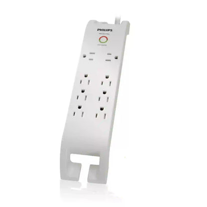 Power Bar 8 Outlets With 2 USB 2.1 Black 3Ft, / 0,9m Metal Body, Whit Metal Mounting Brackets