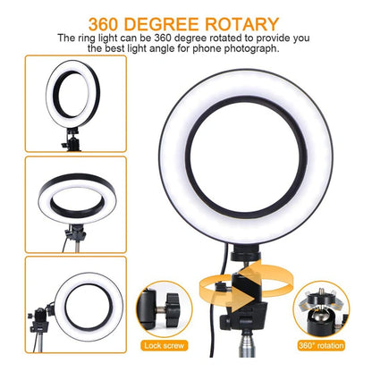 Vidpro RL-10 10" Inch LED Ring Light Kit with Mini Tripod and Ball Head