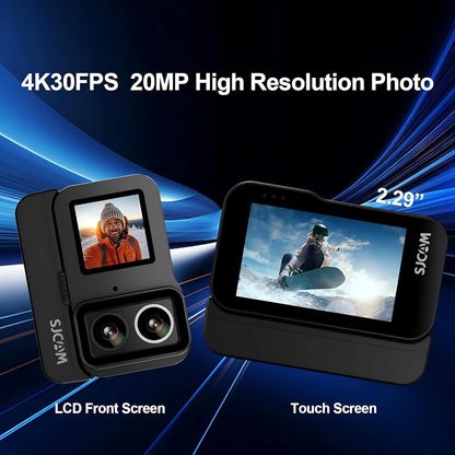 4K Action Camera SJCAM C400 With 3-in-1 Detachable Design, Gyro Stabilization, Rotatable Screen and 7H+ Battery Life