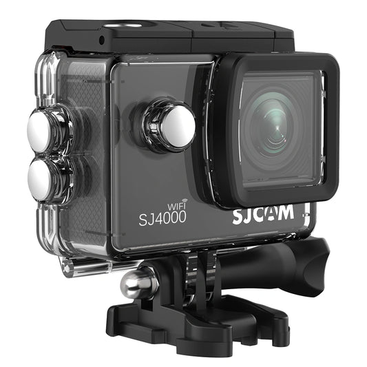 Full HD Action Camera SJCAM SJ4000 Wi-Fi With 1080P Video, 12MP Photos, 170° Wide Angle Lens, Waterproof Design & LCD Display
