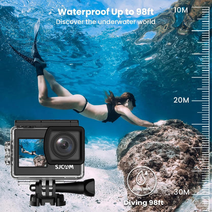 Full HD Action Camera SJCAM SJ4000 Wi-Fi With 1080P Video, 12MP Photos, 170° Wide Angle Lens, Waterproof Design & LCD Display