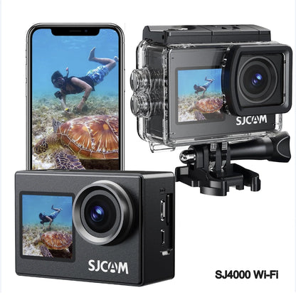 Full HD Action Camera SJCAM SJ4000 Wi-Fi With 1080P Video, 12MP Photos, 170° Wide Angle Lens, Waterproof Design & LCD Display