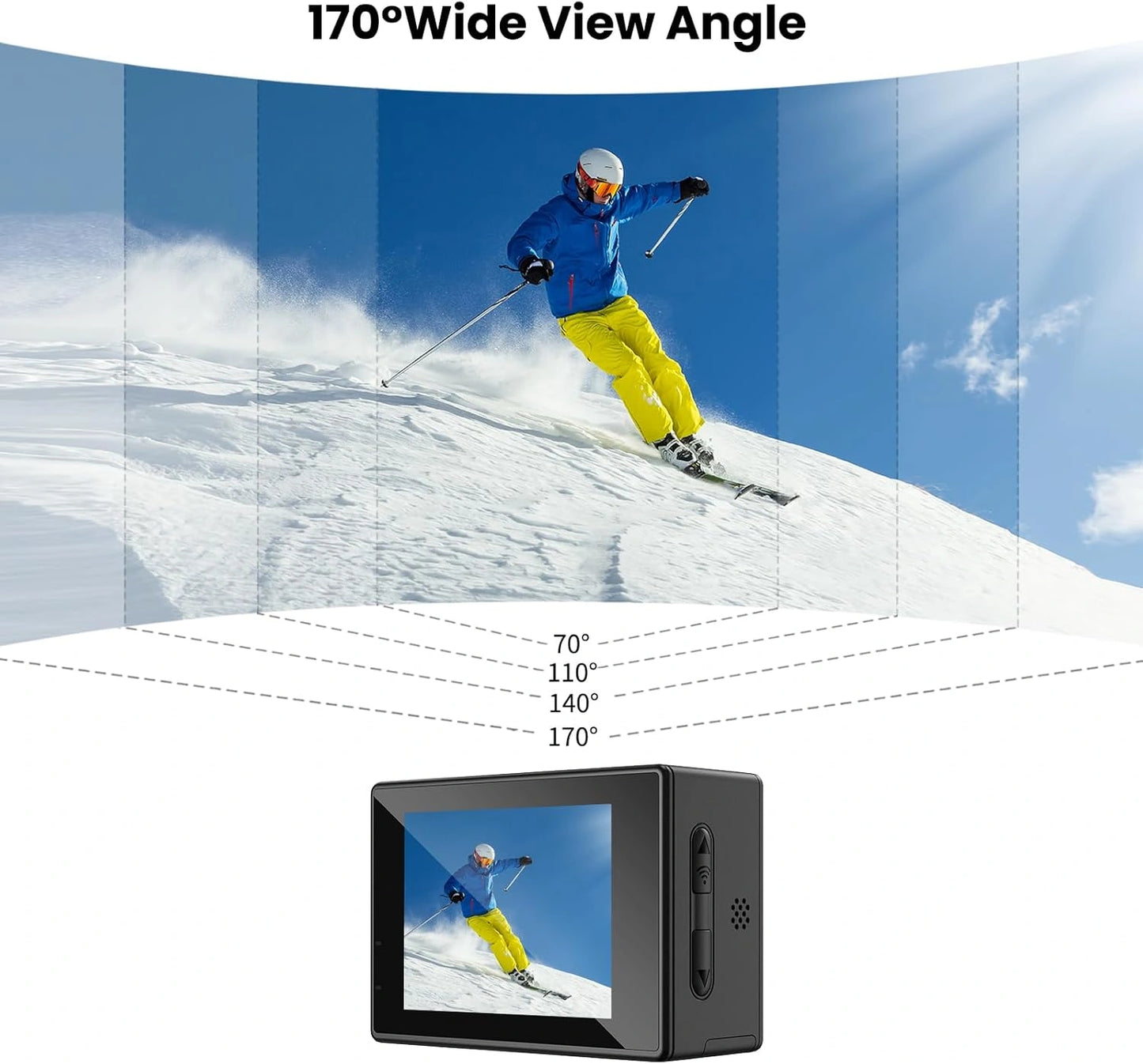 Full HD Action Camera SJCAM SJ4000 Wi-Fi With 1080P Video, 12MP Photos, 170° Wide Angle Lens, Waterproof Design & LCD Display