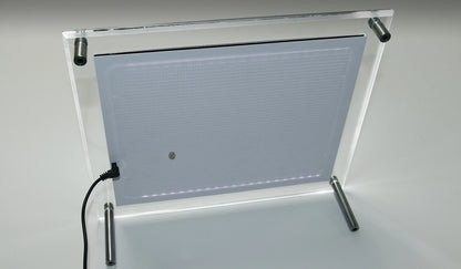 Acrylic Ultra Slim LED Light Box / Photo Frame  (Silver Outline) 6,81’’ X 8,81’’