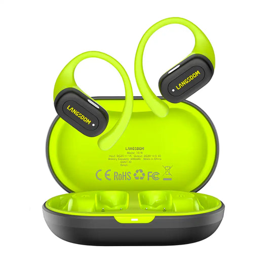 Langsdom TS19 Ear-mounted ENC Wireless Bluetooth ( black & Green )