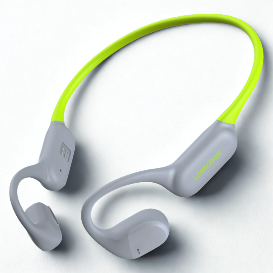 Langsdom Open-Ear Bone Conduction Headphones – Waterproof, Bluetooth 5.4, 32GB Storage, Touch Control - LG-BE19