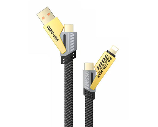 Ven-Dens  Cable 4 in 1 Multi Charger Cable  65 W  1,2M  Model  VD-DCA05