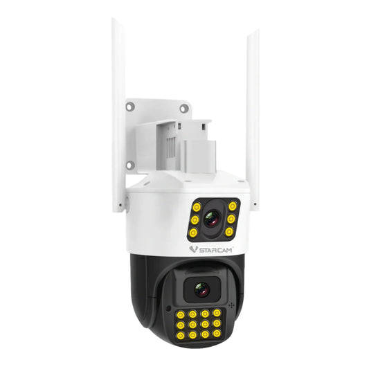 VS-CS663DR 4MP HD Dual-lens Outdoor and Indoor, Smart Security Camera, Auto Tracking 350° PTZ Wi-Fi Camera for Home Security, AI Montion Detection, 2 Way Audio, Sound & Light Alarm