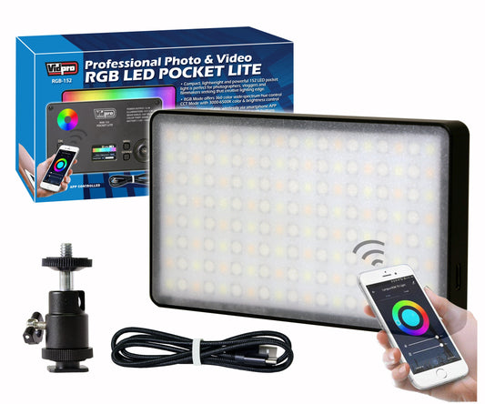 Vidpro RGB-152 Professional Photo and Video RGB Color LED Pocket Light