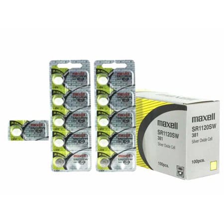 Batterie de montre Maxell SR1120SW 381 5PCS Sur Bande détachable ( Paquet de 5 piles ) 733451 - Proflash