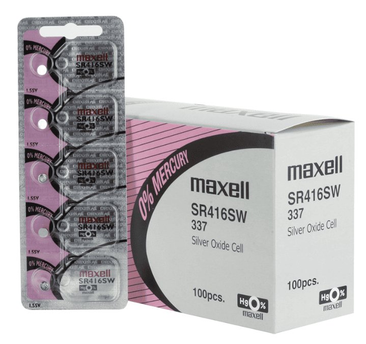 Batterie de montre Maxell SR41SW 384 5PCS Sur Bande détachable ( Paquet de 5 piles ) 738150 - Proflash