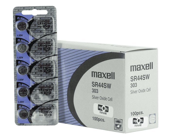 Batterie de montre Maxell SR43W 386 5PCS Sur Bande détachable ( Paquet de 5 piles ) 731650 - Proflash