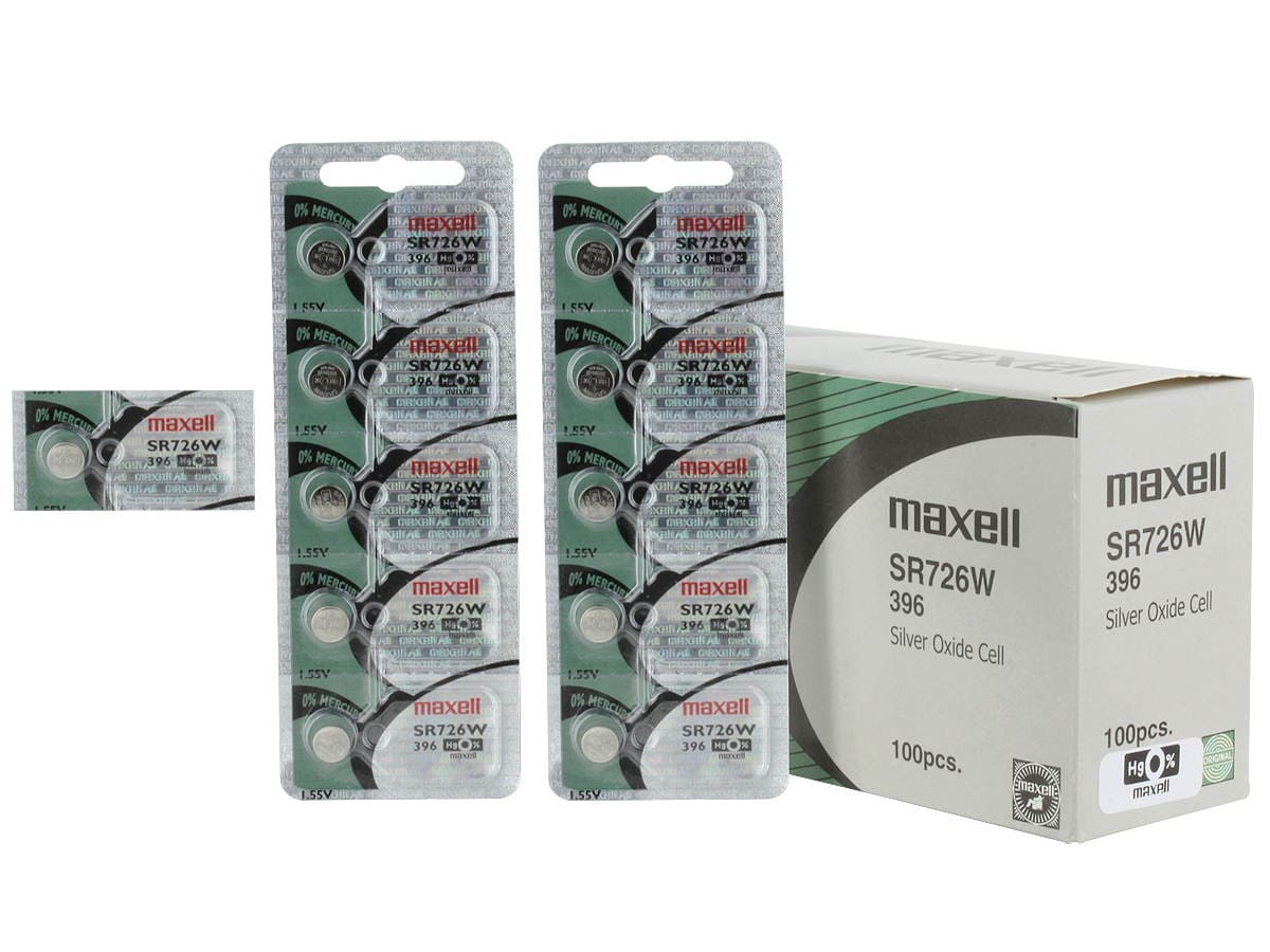 Batterie de montre Maxell SR726W 396 5PCS Sur Bande détachable ( Paquet de 5 piles ) 741050 - Proflash