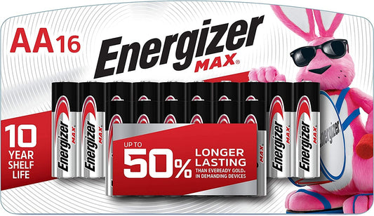 Batteries Alkaline Energizer MAX® AA, Package of 16 - Model E91BP - 16 - Proflash