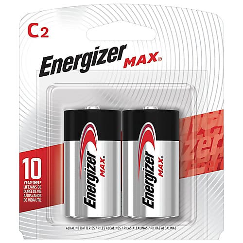 Batteries Alkaline Energizer MAX® “ C’’ Package of 2 ( E93BP - 2 ) - Proflash