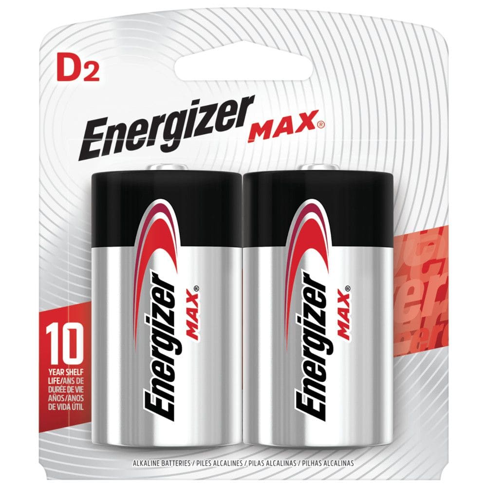 Batteries Alkaline Energizer MAX® “ D’’ Package of 2 ( E95BP - 2 ) - Proflash