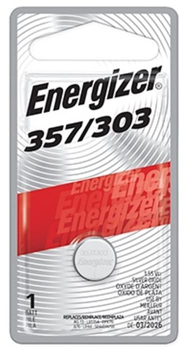 Battery Energizer 357/303 1.55V Silver 1 Piece Tear Strip ( SR - 44 MS - 76 LR44 AG13) 731056 - E - Proflash