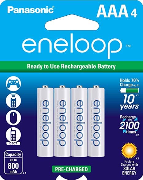 Battery Panasonic 4 - AAA Ni - MH Rechargeable 2000mah 4 Pack 1.2V 10096 - Proflash