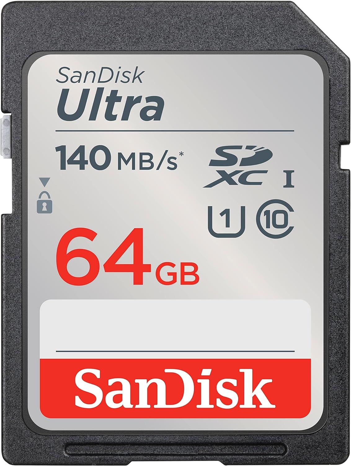 Carte SanDisk Ultra SDXC, 64 Go, U1, classe 10, Lecture : 140 Mo/s - Proflash