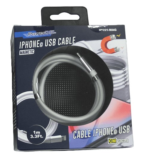 CE - IP - 551 - MAG The PowerDel Cable Magnetic USB - A to iPhone Lightning 1m/3.3ft. - Proflash