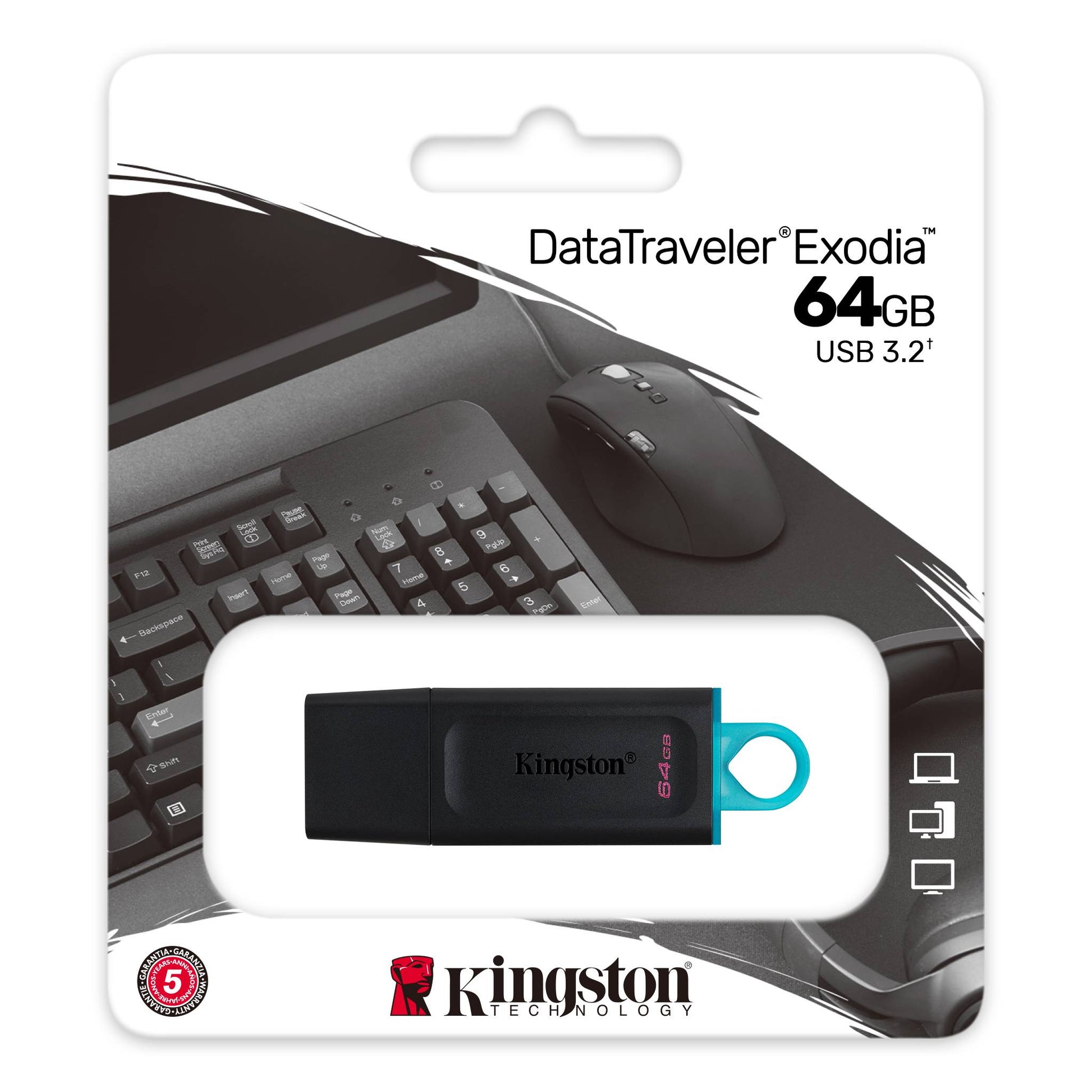 DTX - 64GB Clé USB 3.2 Kingston Data Traveler Exodia 64 Go - Proflash