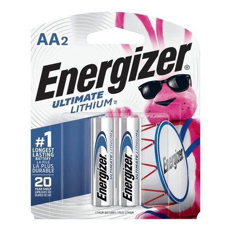 Energizer AA Ultimate L91 Lithium(TM) Batteries - Pack of 2 EL91 - BP2 - Proflash