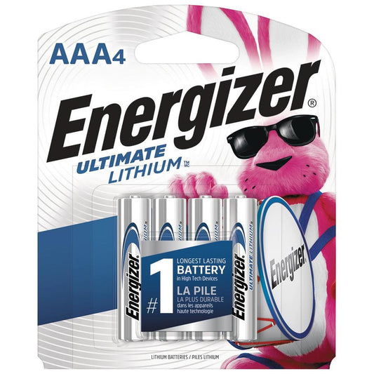 Energizer AAA Ultimate L92 Lithium(TM) Batteries - Pack of 4 EL92 - BP4 - Proflash