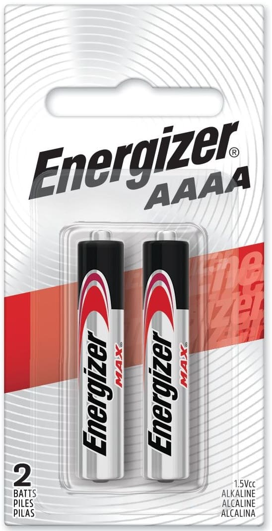 Energizer AAAA Alkaline Batteries , Pack of Two - Proflash