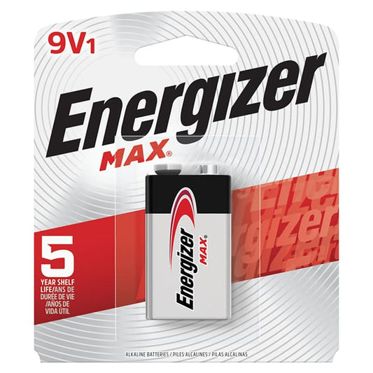 Energizer MAX® Alkaline Batteries 9 Volt, 1 Pack - Model 522BP - Proflash