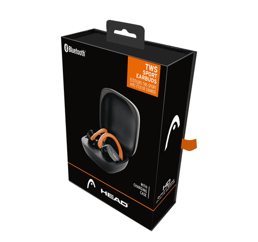 HTW - 30 HEAD TWS Bluetooth 5.0 Sport Headset with Battery Charging Case (Orange) - Proflash