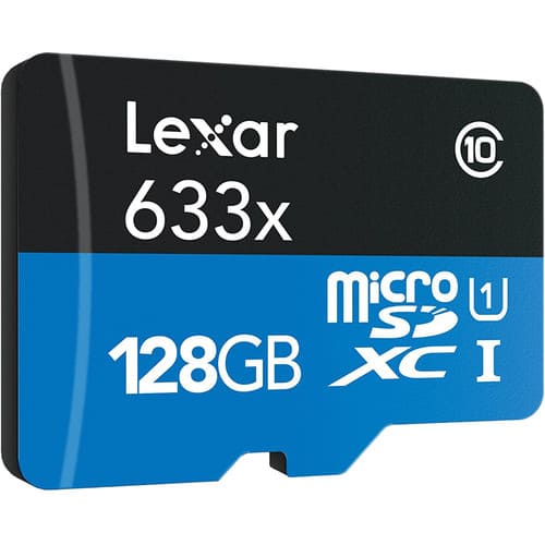 Lexar 128GB High - Performance 633x UHS - I U3 Micro SDXC Memory Card With SD Adapter / LSDMI128BBAP633A - Proflash