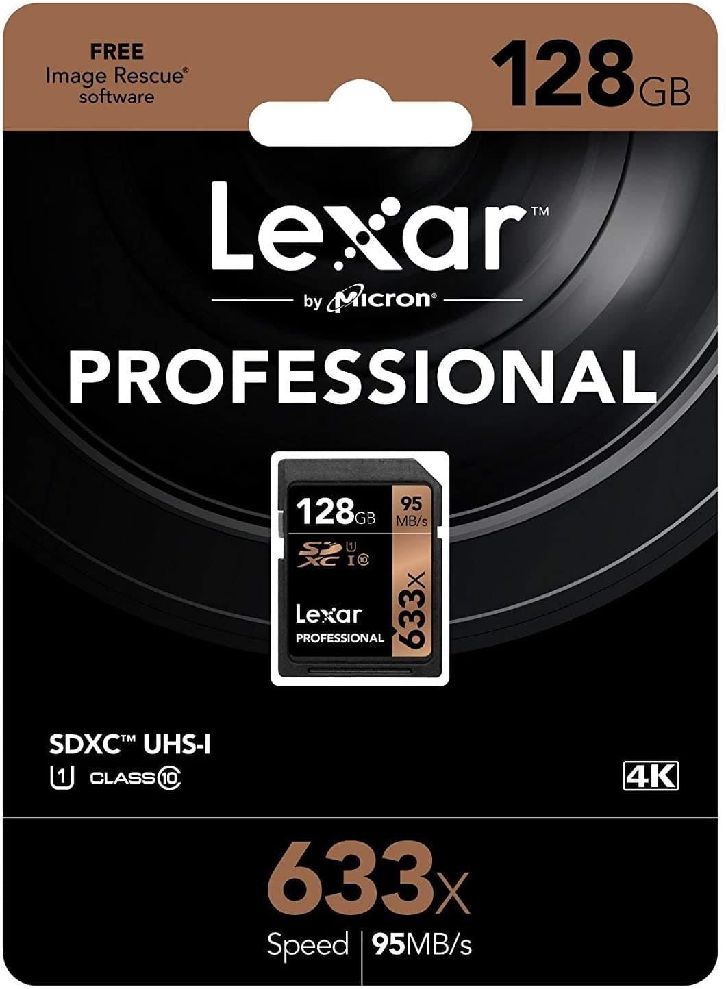 Lexar 128GB High - Performance 633x UHS - I U3 SDXC Memory Card / LSD128GCB1AP633 - Proflash