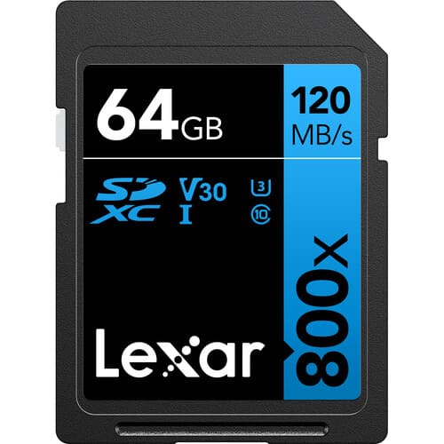 Lexar 64GB High - Performance 800x UHS - I SDHC Memory Card (BLUE Series) / LSD0800064G - BNN - Proflash