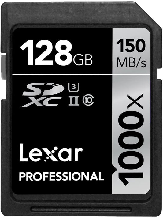 Lexar Professional 1000x 128GB SDXC UHS - II U3 C10 V60 Memory Card / LSD128CRBAP1000 - Proflash