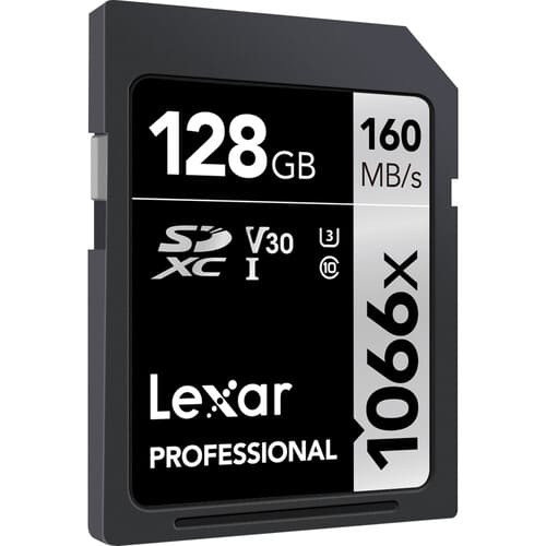 Lexar Professional 1066x 128GB SDXC UHS - I U3 C10 V30 Memory Card ( Silver Series) LSD1066128G - BNNNG - Proflash