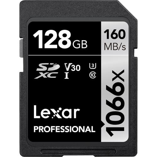 Lexar Professional 1066x 128GB SDXC UHS - I U3 C10 V30 Memory Card ( Silver Series) LSD1066128G - BNNNG - Proflash