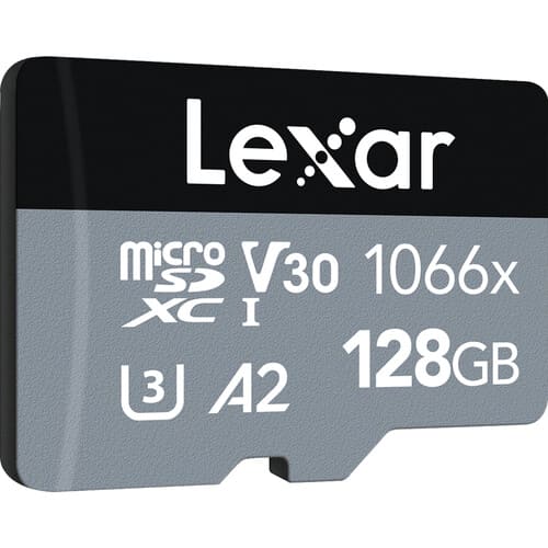 Lexar Professional 1066x UHS - I Micro SDXC Silver Series Memory Card with Adapter 128GB / LSD1066128G - BNNNG - Proflash