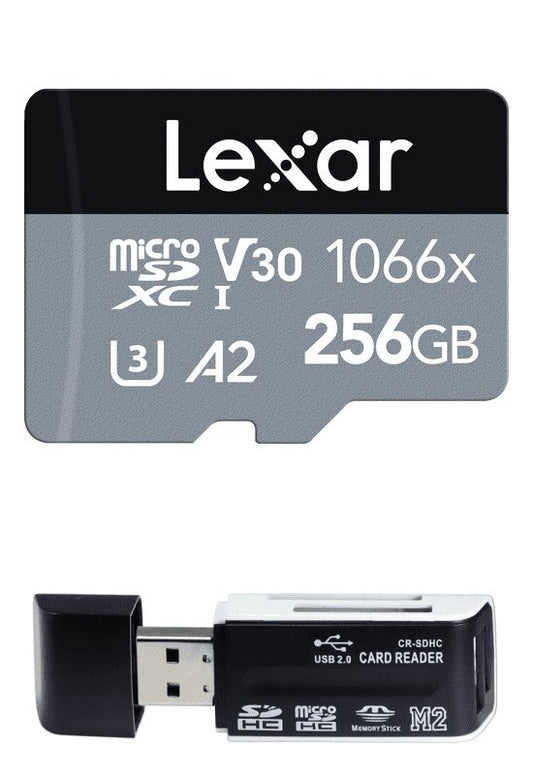 Lexar Professional 1066x UHS - I Micro SDXC Silver Series Memory Card with Adapter 256GB / LSD1066256G - BNNNG - Proflash