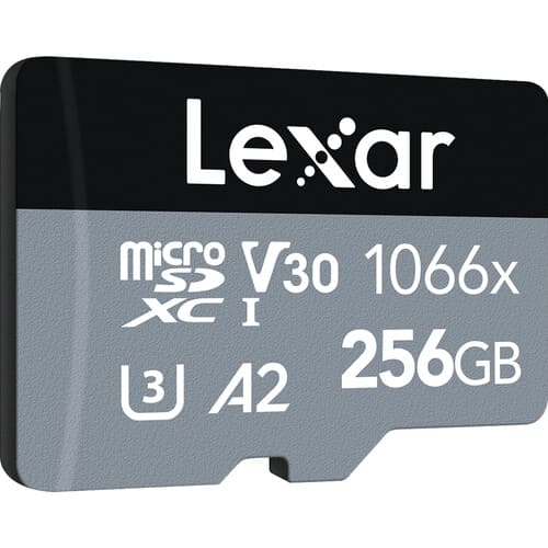 Lexar Professional 1066x UHS - I Micro SDXC Silver Series Memory Card with Adapter 256GB / LSD1066256G - BNNNG - Proflash